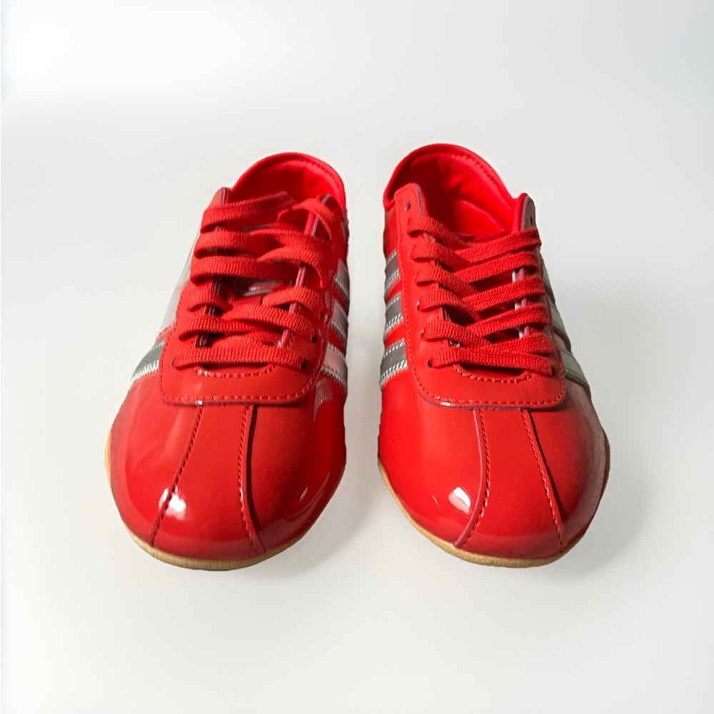 adidas Red Sneakers with Silver Stripes - Picture 4 of 10